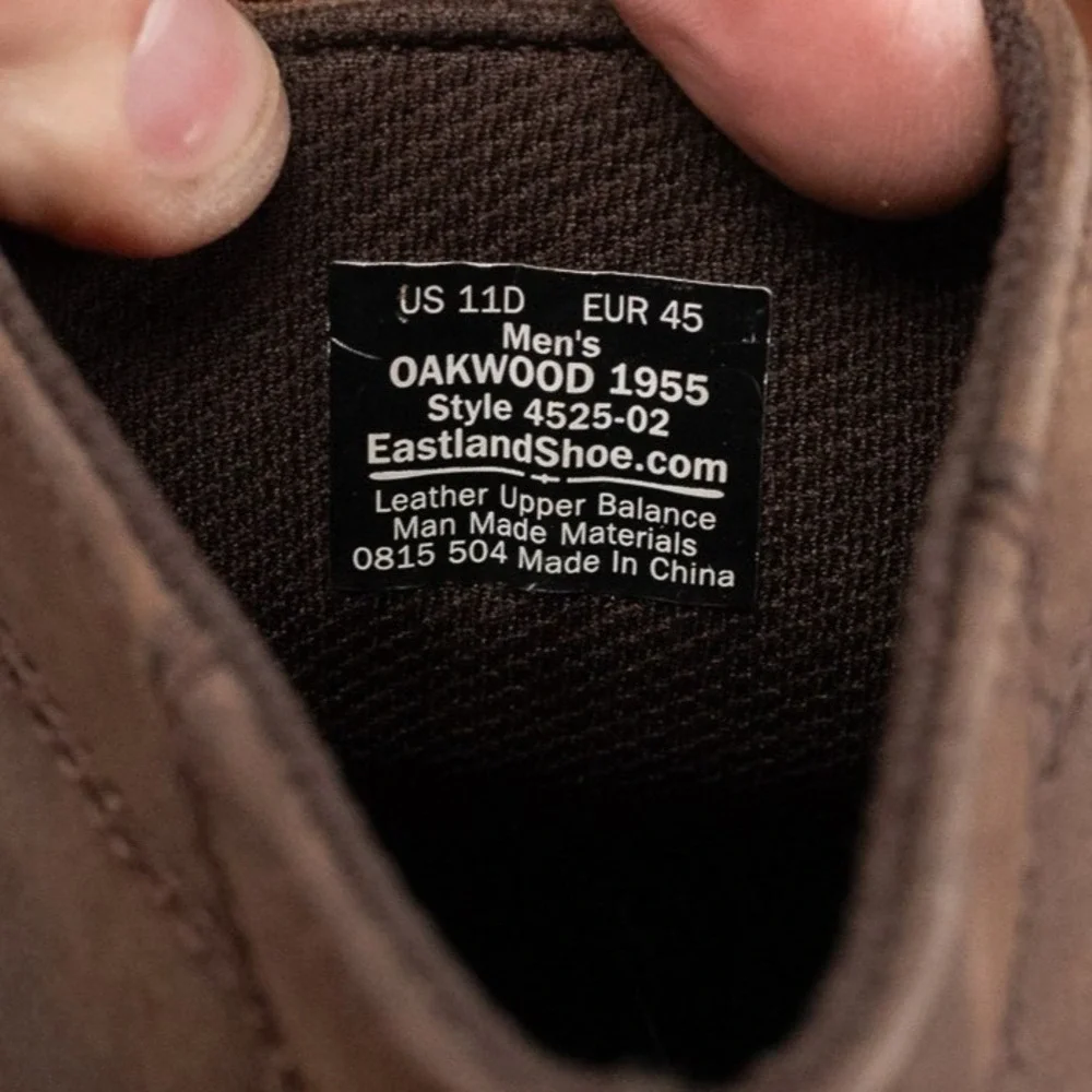 Eastland Men's Oakwood 1955 Leather Ankle Boots Size 11 D